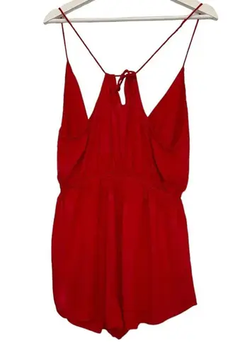 ASOS  | red tie front beach romper Size 6