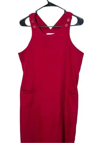 Vintage Casual Corner Annex Red Maxi Jumper Dress Size 10