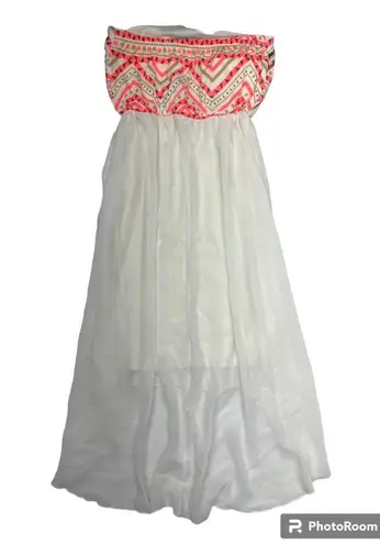 Vanity Strapless Sequined High Low Dress (XS)