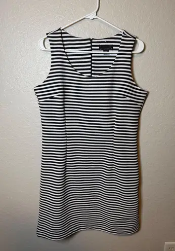 Attention Black and White Striped Sleeveless Sheath Dress Size L/G