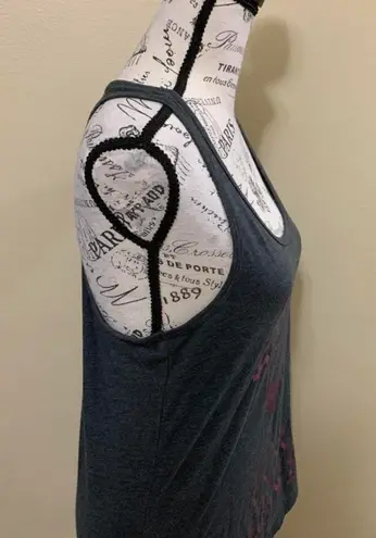 Chin Up Chin-Up Charcoal Will Run For Wine Medium Tank Top