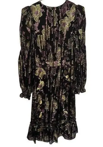 Front Row by Sara & Goldy silk purple and gold Lorax thread size 8 dress