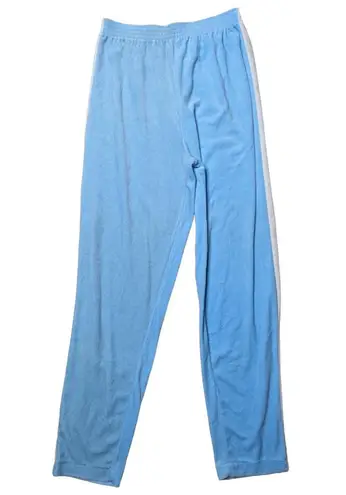 Vtg 1980s Favorites Pastel Blue Pink Trans Flag Velvet Velour 2 Pc Track Suit M Size M