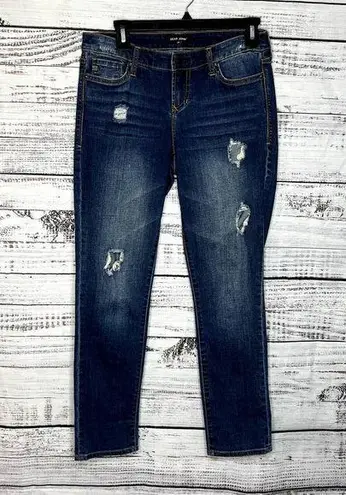 Dear John  Madison Girlfriend Jeans Dark Wash Distressed 25