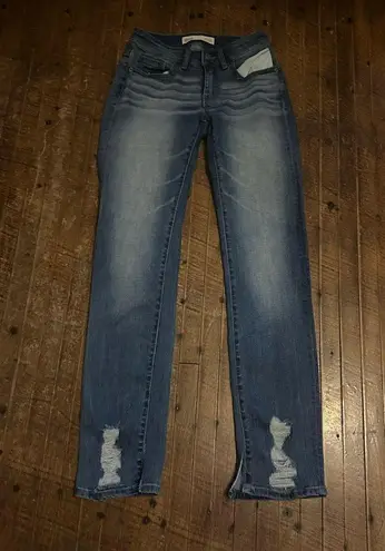BKE distressed Stella western 25x29.5 bootcut jeans
