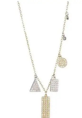 Authentic Adornia Gold plated Swarovski Crystal Pendant Necklace