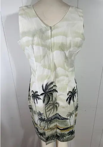 KY's Original Made in Hawaii USA Sleeveless Hawaiian Mini Dress . Size XL White