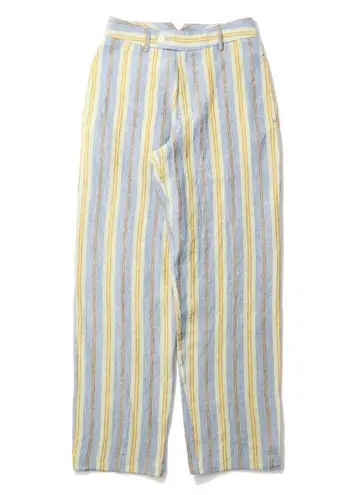 Nicholas Daley Linen Striped Trousers in Blue/Mustard, Size 34 NEW w/Tag $650 Blue