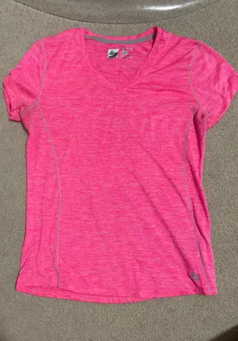 Reebok Neon Pink V Neck Shirt