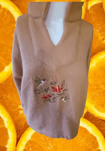 Cabin Fever V Neck Fleece Sweatshirt Size Medium Pink