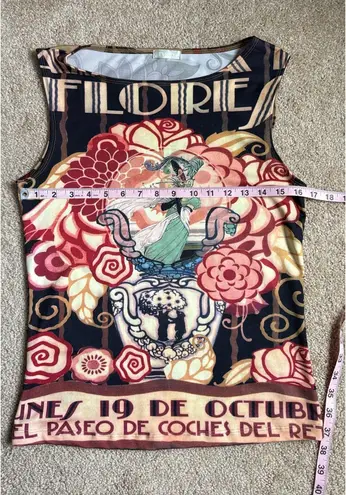 I’vory. Colorful Unique Flore Sleevless Top. Size Medium