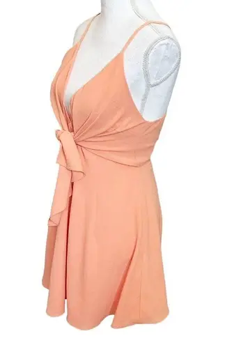 by the way. Revolve Liliana Tie Front Mini Fit & Flare Dress Tangerine Size S NWT