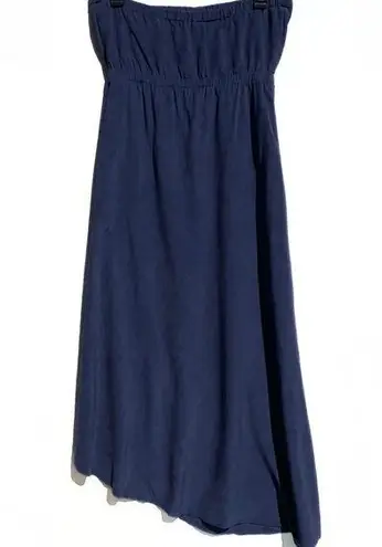 Joie  Women’s Navy Blue Strapless tube top wrap skirt 100% silk dress medium