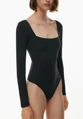 Babaton Aritzia Contour Long Sleeve Bodysuit Square Neck Black Large Minimal New