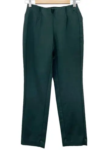 J. Jill Ponte Knit Slim Leg Pants Boxwood Pine Green Pull