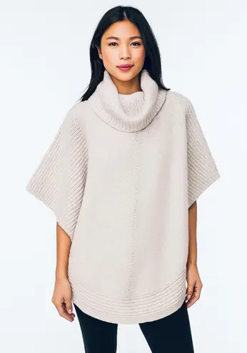 margaret o'leary Margaret O’Leary Chunky Knit Cowl Neck Poncho Sweater, Short Sleeves sz. S