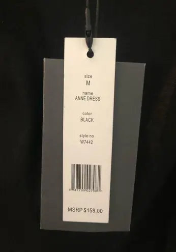 W118 By Walter Baker NWT Black Anne Dress Epaulet Sleeveless Dress Size Medium