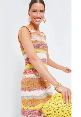 Ulla Johnson Gaia Wavy-Stripes A-Line Knit Maxi Dress in Agate size large L