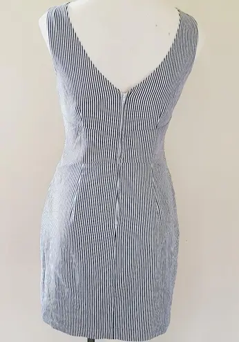Teeze Me cross waist striped sheath dress size 5