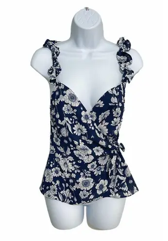 Likely Ann Taylor Cowl Neck Drawstring Sweatshirt Long Sleeve Pullover Navy Blue Medium