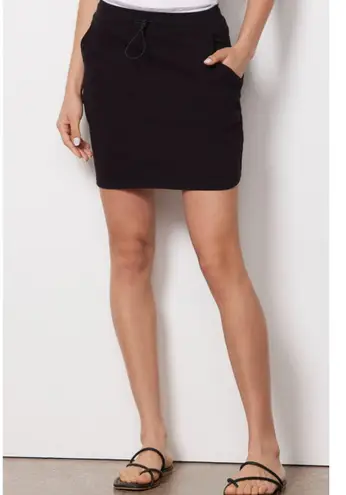 Sundry NWT x Evereve Sunday Skirt Black Size XS Mini Pullon Adjustable Pocket