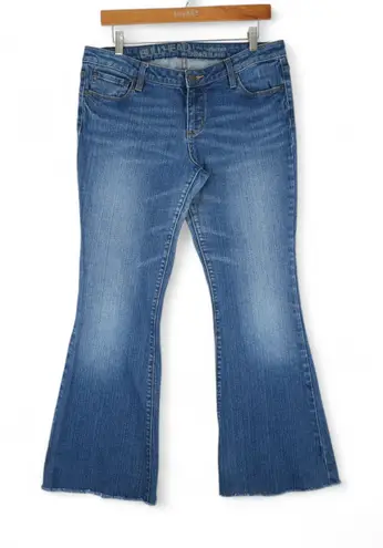 Bullhead Newport Skinny Flare Jeans Womens 13R Blue Stretch Denim Raw Hem Y2K Size undefined