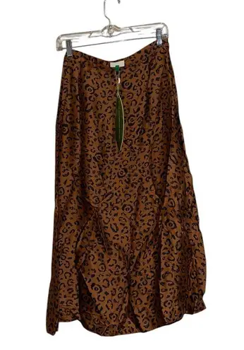 Farm Rio NWT Leopards Texture Midi Skirt XXS