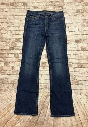 Cache  12 Denim Jeans Studded Flap Back Embellished Pocket Women’s Size 12 - Image 1