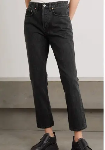 GRLFRND Karolina High Rise Slim Straight Crop Jeans SIZE 28 Boyfriend Rigid NEW