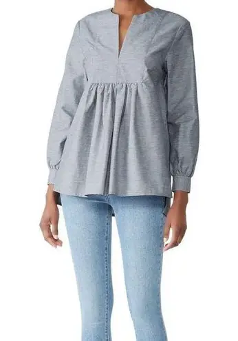 Ny&co Grey Front Bib Blouse