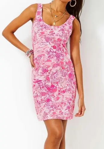 Lilly Pulitzer Tank Dress in Peony Pink Seaside Scene NEW