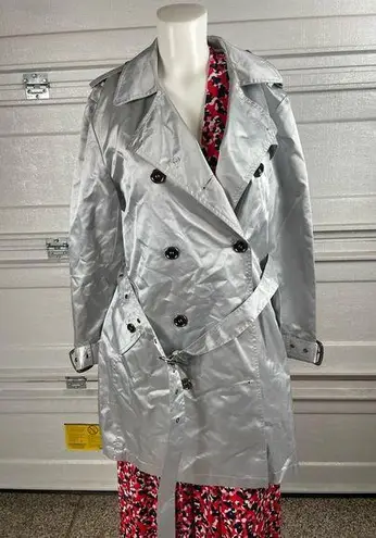 Kenar Silver Trench Coat
