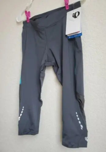 Pearl Izumi  Cycling Leggings Pants Gray Blue Aurora Splice 3/4 Crop Wome…