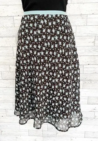 New York & Co. ON SALE! Black & Blue Floral Skirt, 4