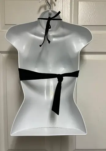 Becca ® by Re Virtue Siren Black Shimmer Halter String Bikini Top