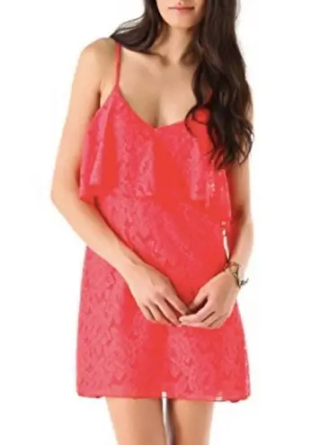 Blu Moon Orange Floral Ruffle Dress 2