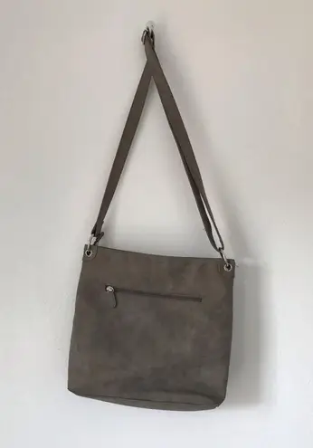 Stone Mountain  faux leather shoulder gray bag purse