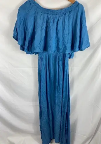 Boho Me NWT Off-the-shoulder Cover-up Maxi Dress In Mediterranean XS