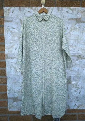 STORQ maternity dress shirt floral print size 3 /medium Green