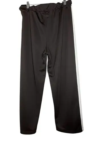 THE GREAT. Dark brown and White Track Pants size 3 (L) Black