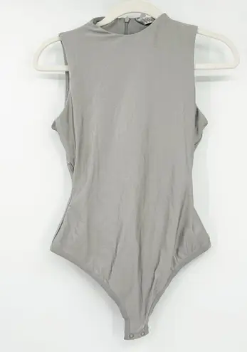 SKIMS Womens Summer Disco Mock Neck Sleeveless Tank Bodysuit Size M Smoke