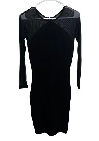 Reiss NWT Calo Mesh Sleeve Stretch Bodycon Black Dress Women's Size 2
