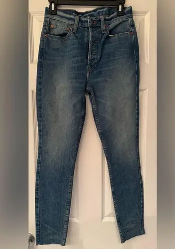 RE/DONE REDONE HIGH RISE STOVE PIPE Women’s Blue Jeans Size 26