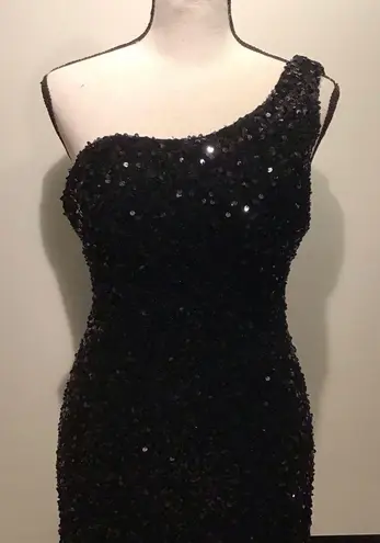 Women Elegant Evening Dresses Elegant Black Sequin One
