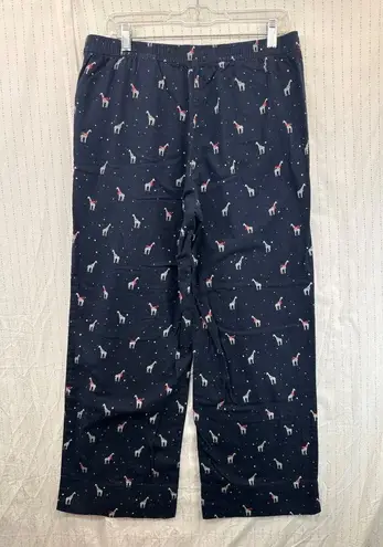 Banana Republic  PJ Pants Navy Holiday Winter Giraffe Print Drawstring Waist Sz M