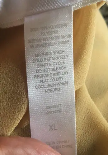 Wynne Layers Sheer Open Kimono Sz. XL Layering Cardigan Cover~Up Swim Gold NEW