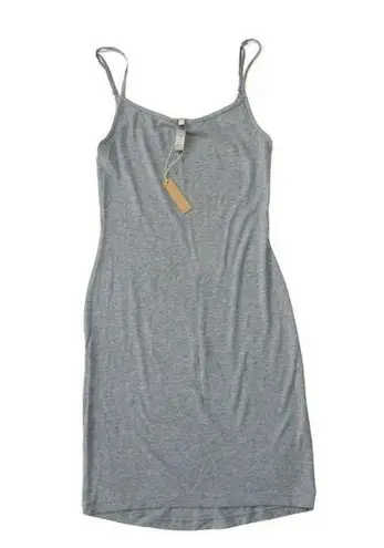 SKIMS NWT  Soft Lounge Short Slip Dress in Heather Gray Ribbed Slipdress M