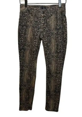 Seven7 Brown Snakeprint Skinny Stretch Jeans Size 4