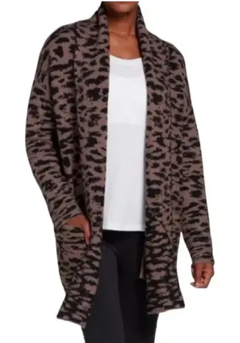 CALIA Carrie Underwood Knit Cardigan Oversized Chunky Size 2XL XXL Animal Print Black