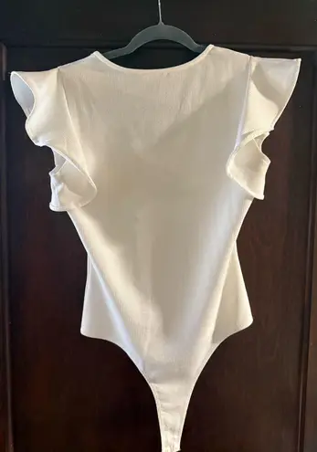 TCEC  Bodysuit White Ruffles